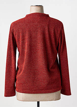 Pull coupe cintrée manches longues orange SAINT CHARLES femme