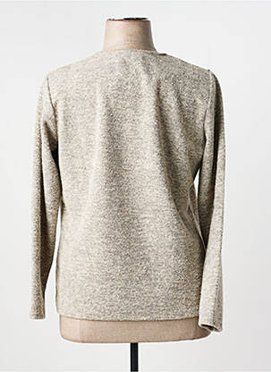 Pull tissage chiné manches longues beige NAYAT femme
