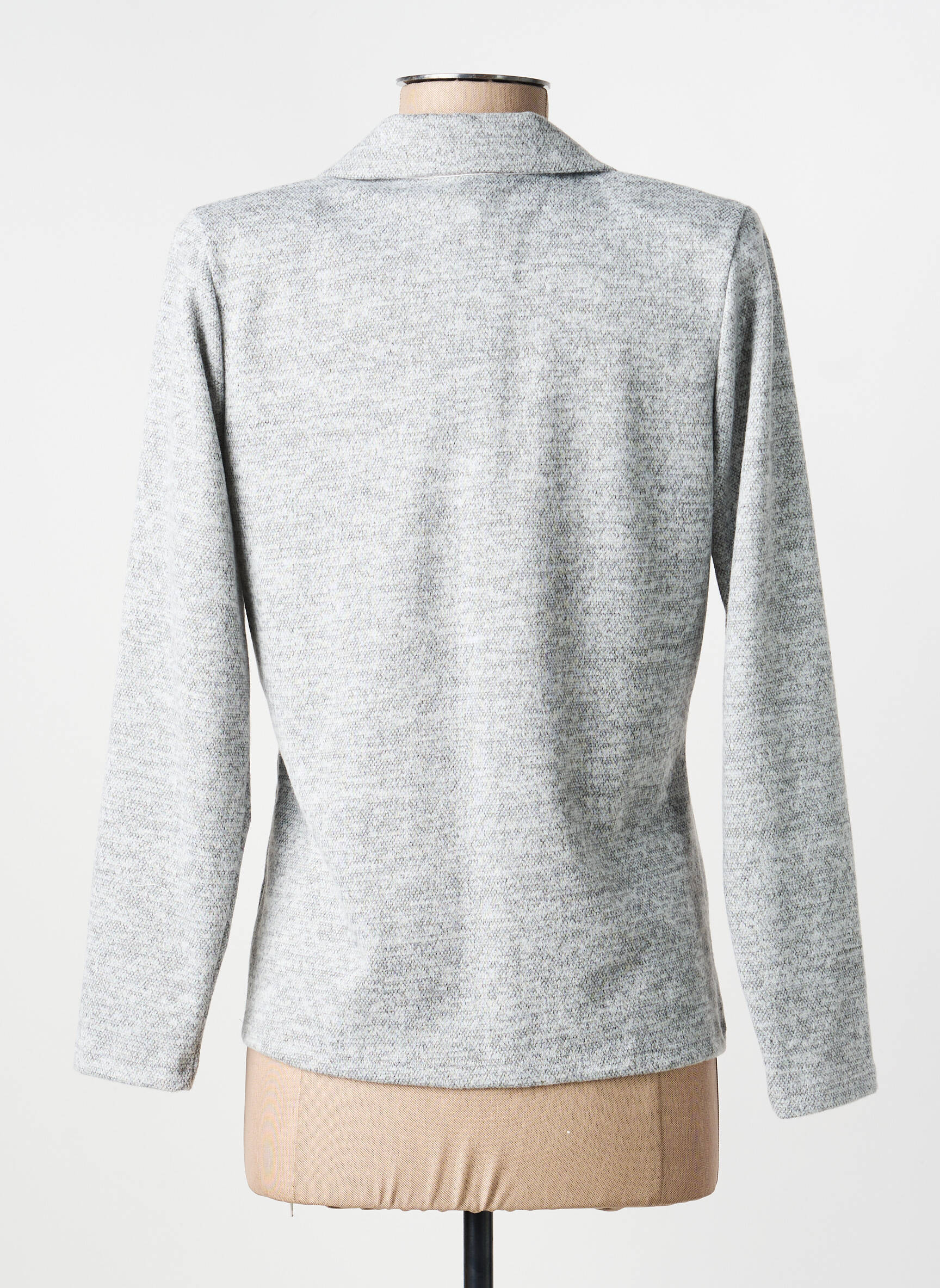 Veste casual col chemisier gris NAYAT femme