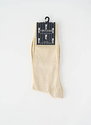 Chaussettes stretch beige VIRTUOSE homme