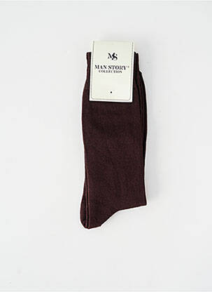 Chaussettes stretch marron MAN STORY homme