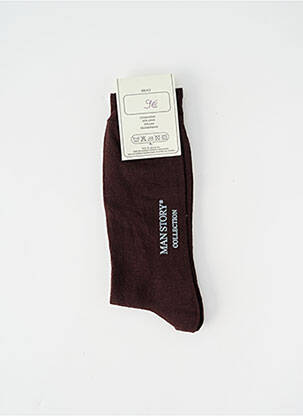 Chaussettes stretch marron MAN STORY homme