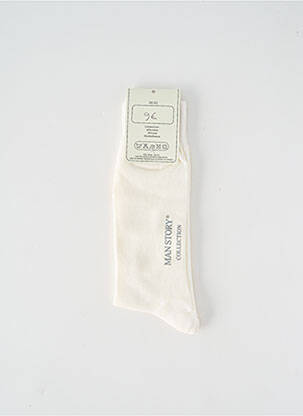 Chaussettes stretch beige MAN STORY homme