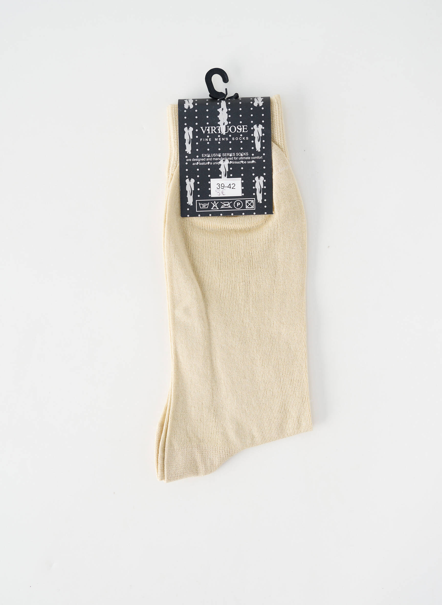 Chaussettes stretch beige VIRTUOSE homme