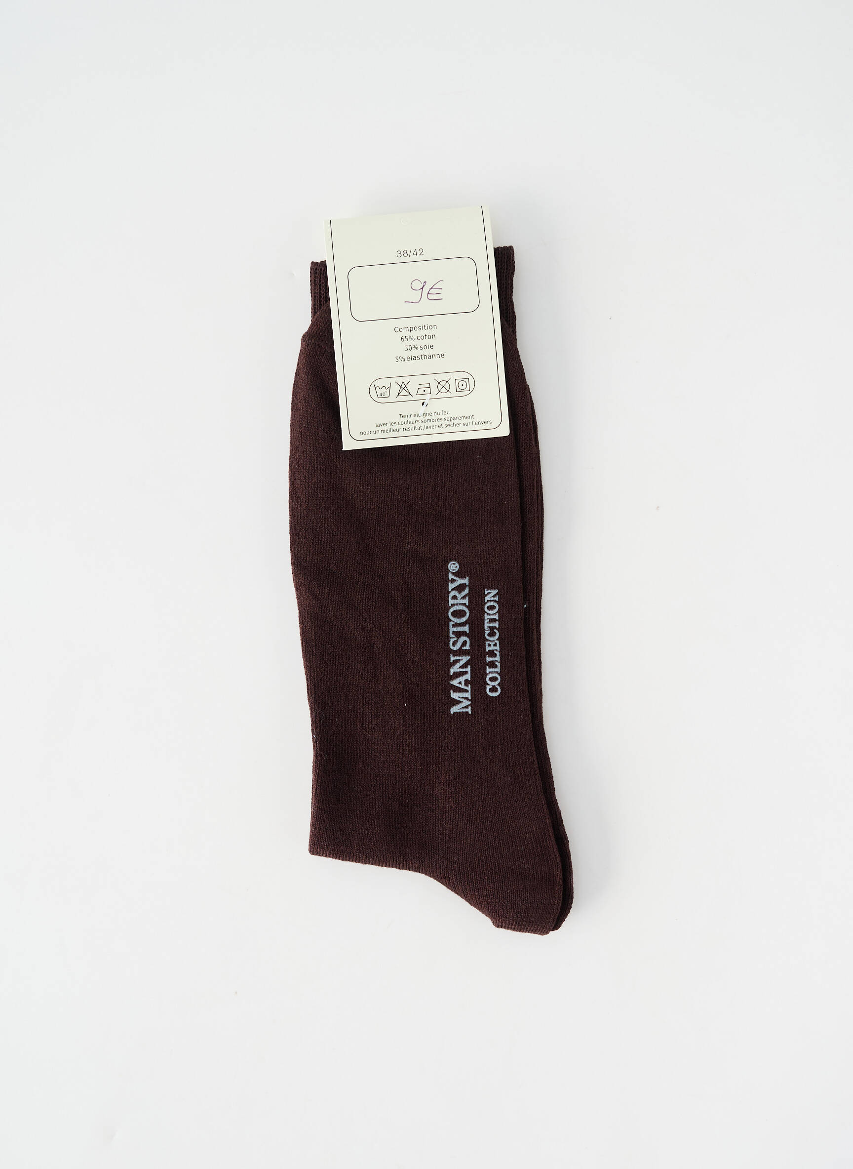 Chaussettes stretch marron MAN STORY homme