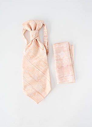 Cravate tissage satiné orange VIRTUOSE homme