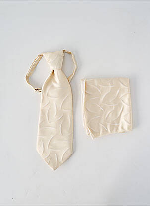 Cravate tissage satiné beige WEDDING homme