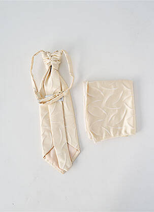 Cravate tissage satiné beige WEDDING homme