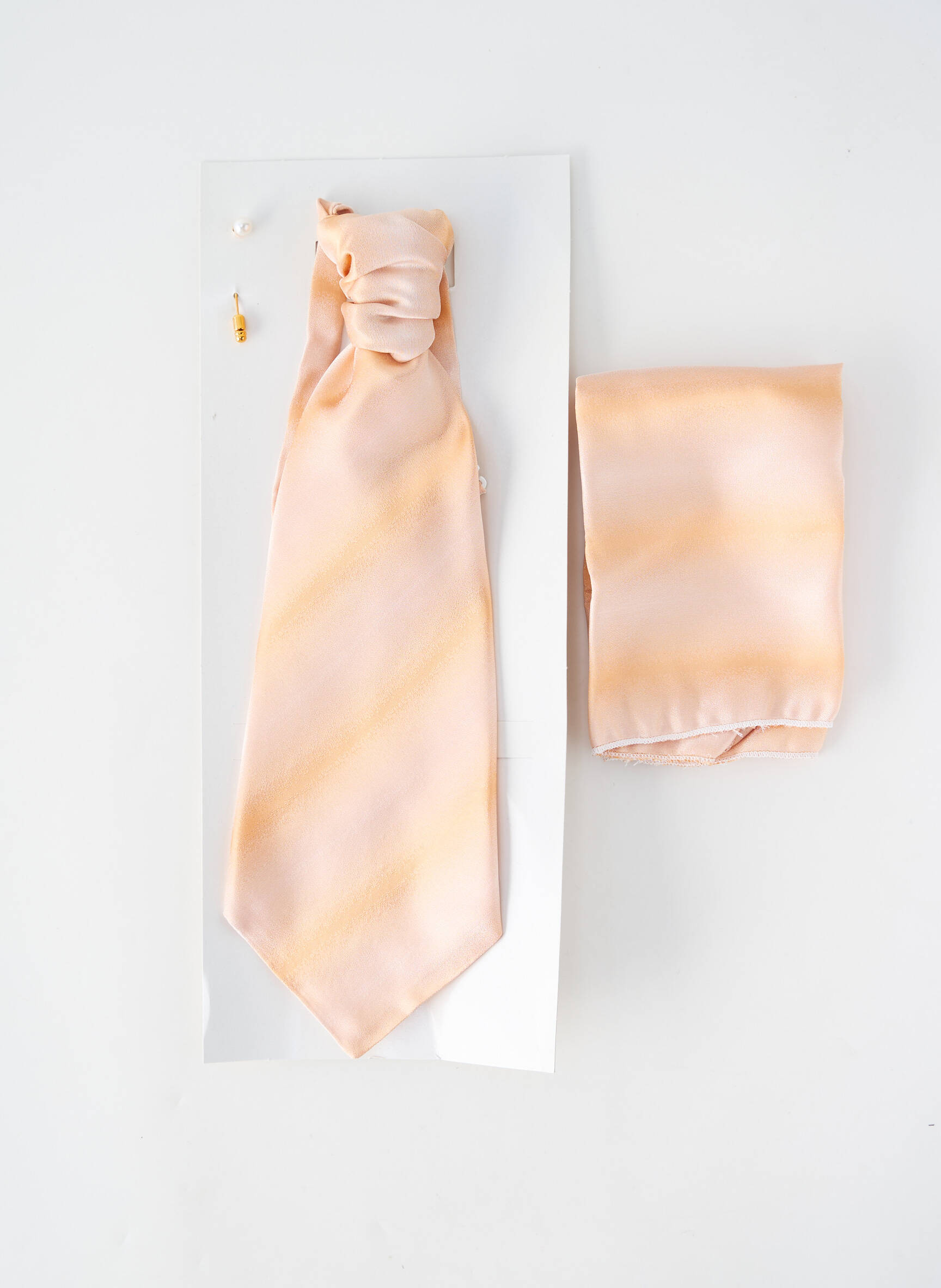 Cravate tissage satiné orange WEDDING homme
