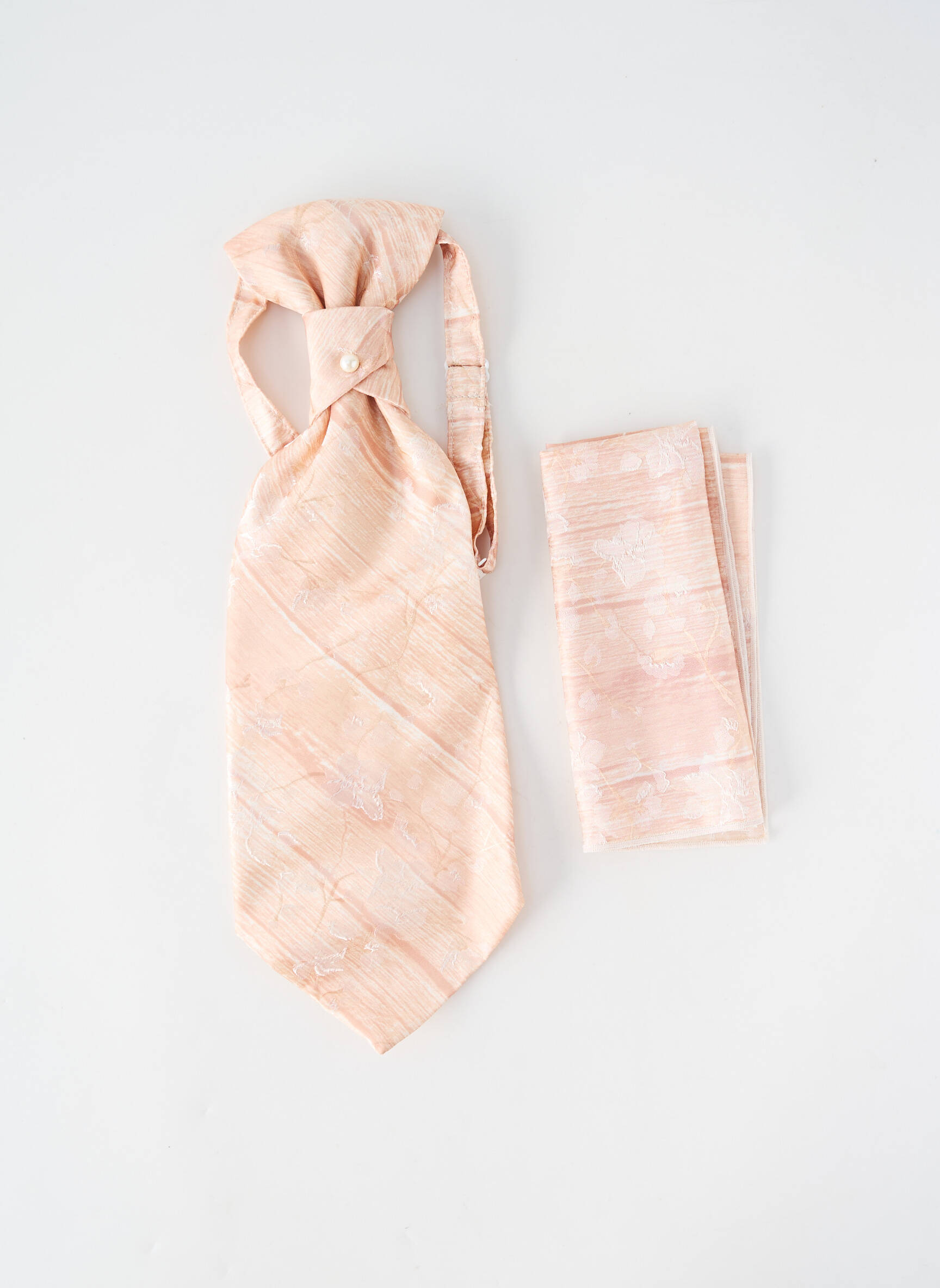 Cravate tissage satiné orange VIRTUOSE homme