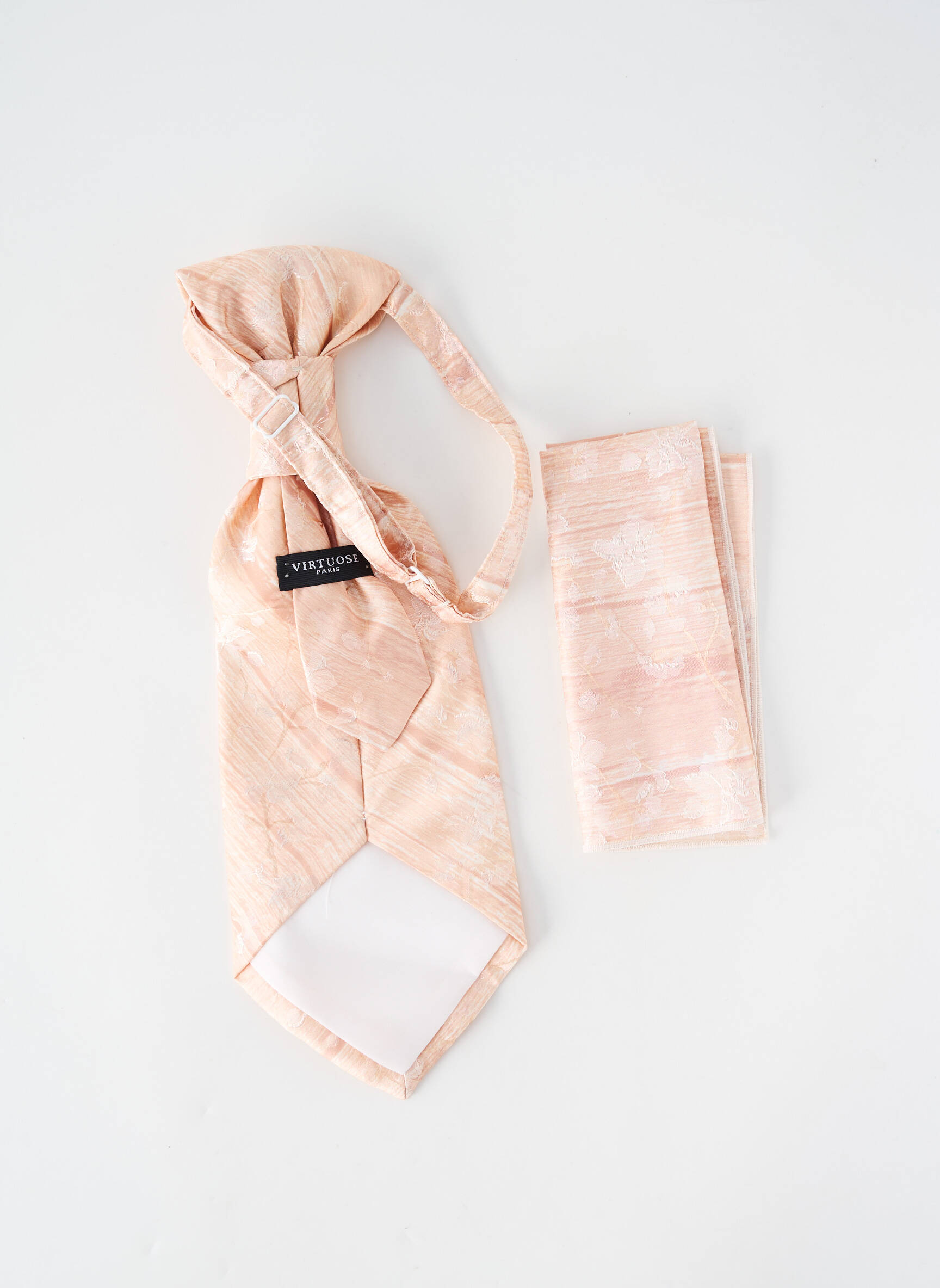 Cravate tissage satiné orange VIRTUOSE homme