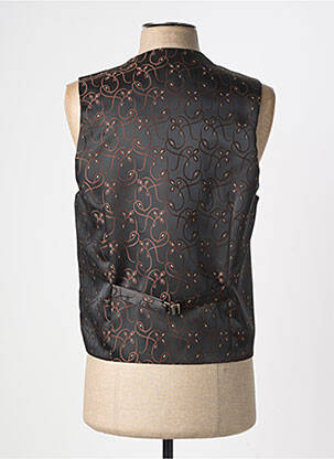 Gilet sans manche effet matière satinée marron MASTERHAND homme