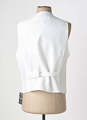 Gilet sans manche effet matière satinée beige VIRTUOSE homme