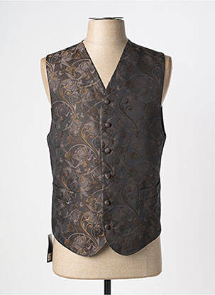 Gilet sans manche effet matière satinée noir VIRTUOSE homme