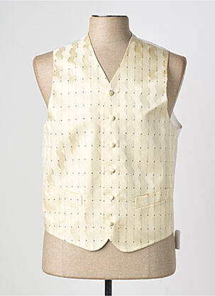 Gilet sans manche effet matière satinée beige VIRTUOSE homme