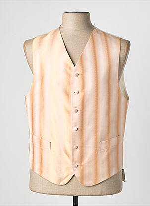 Gilet sans manche effet matière satinée beige WEDDING homme