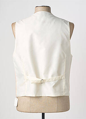 Gilet sans manche effet matière satinée beige WEDDING homme