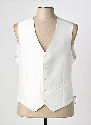 Gilet sans manche effet matière satinée beige MAN STORY homme