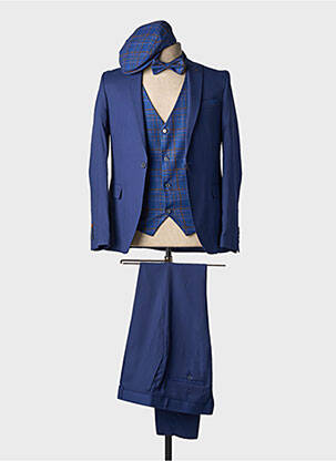 Costume de cérémonie manches longues bleu BARBERINI homme