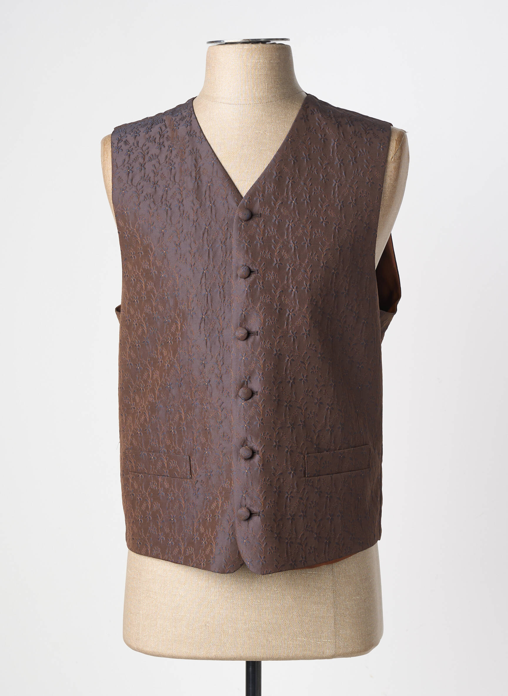 Gilet sans manche poches marron MASTERHAND homme