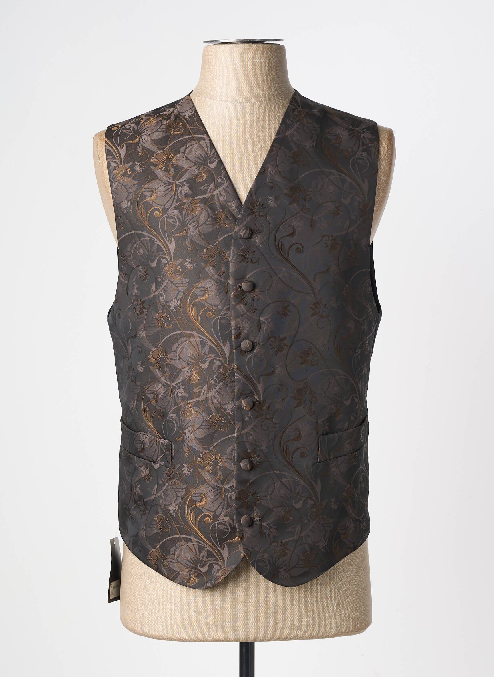 Gilet sans manche effet matière satinée noir VIRTUOSE homme
