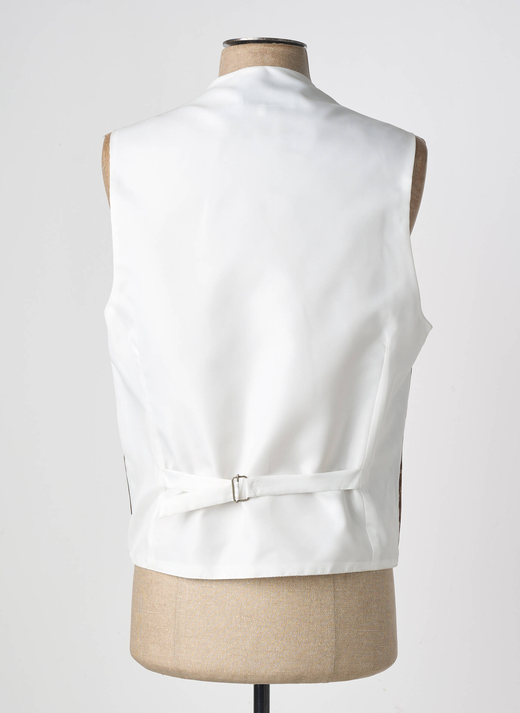 Gilet sans manche effet matière satinée marron GUY LAURENT homme