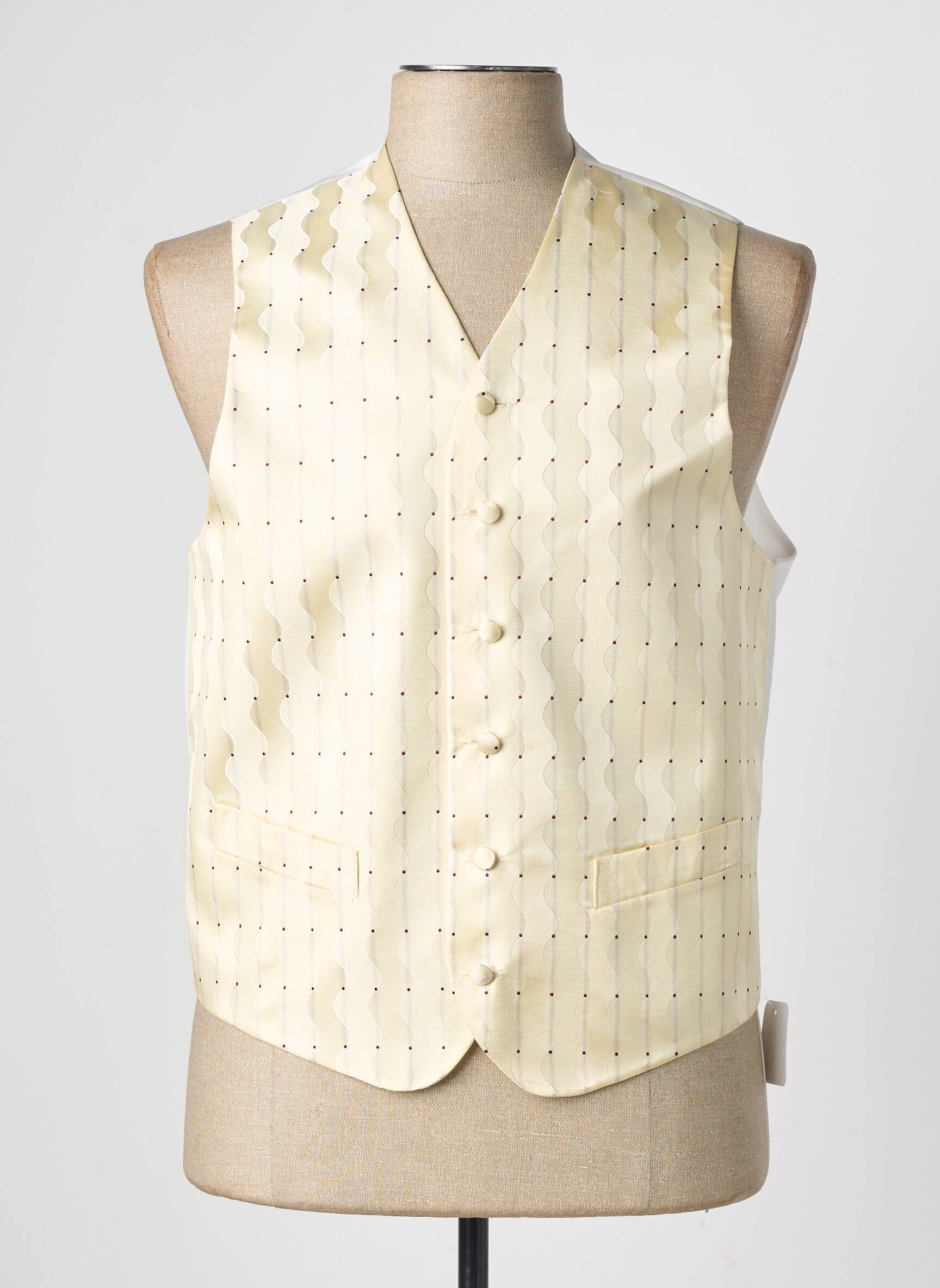 Gilet sans manche effet matière satinée beige VIRTUOSE homme
