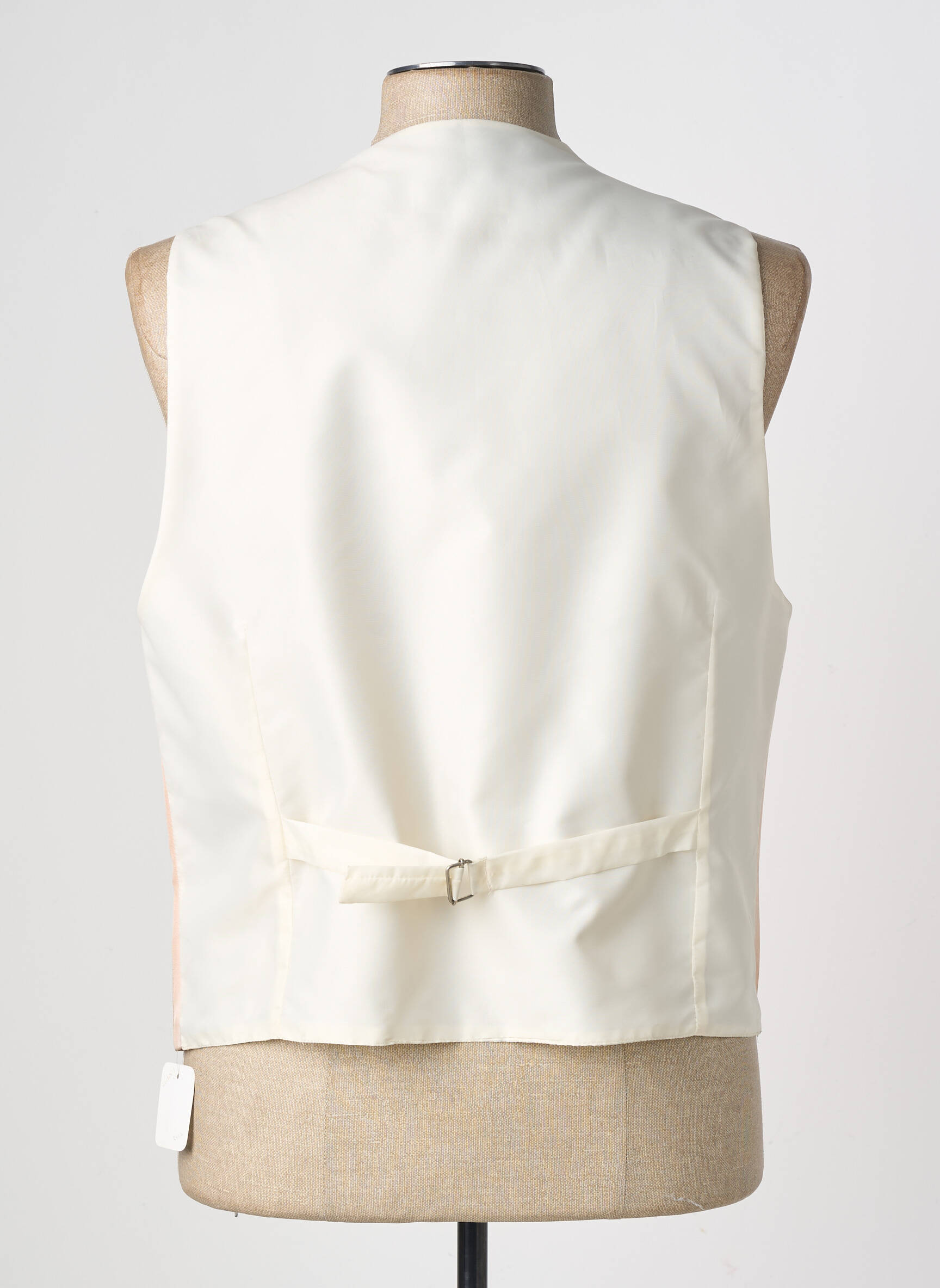 Gilet sans manche effet matière satinée beige WEDDING homme