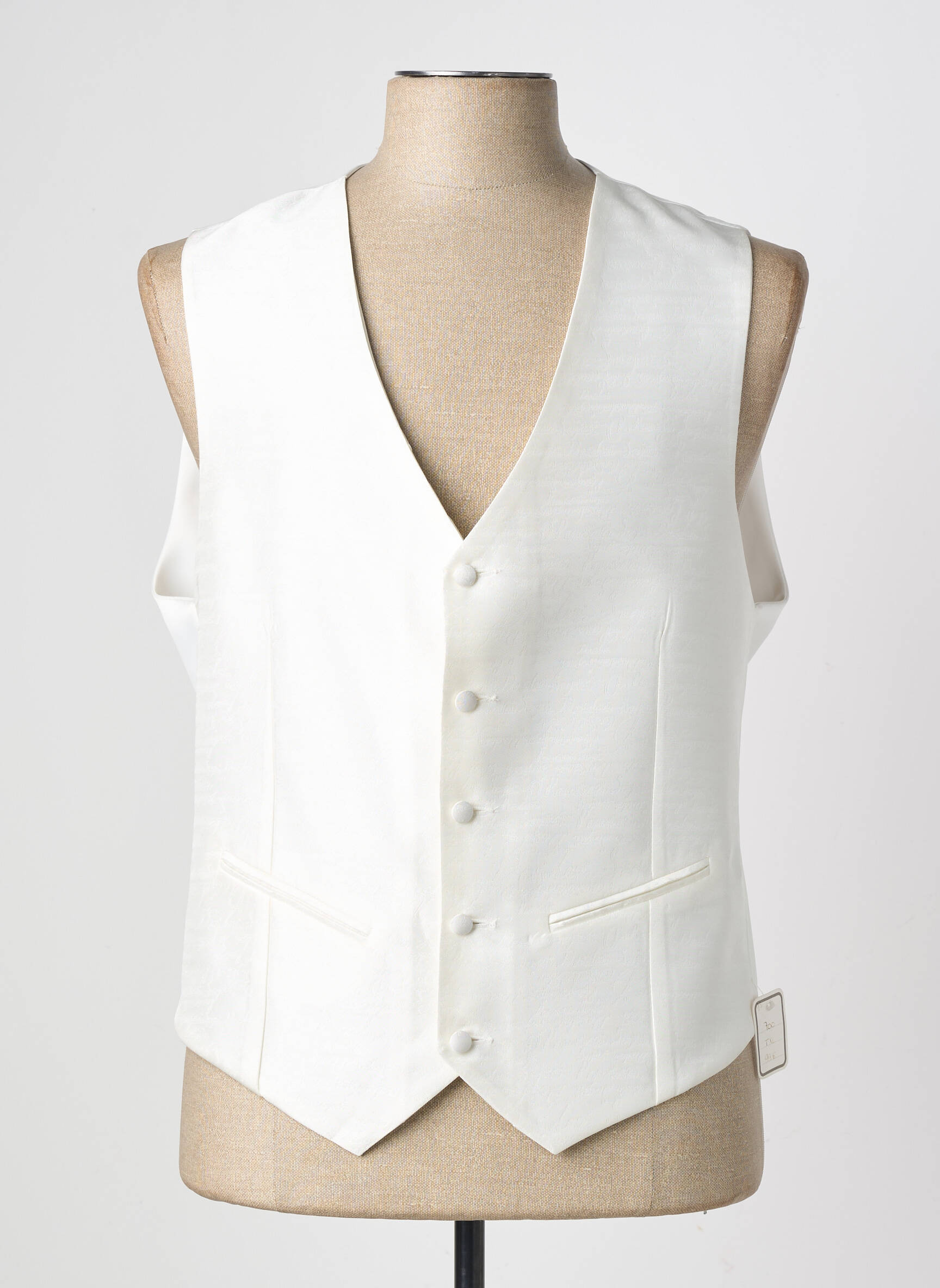 Gilet sans manche effet matière satinée beige MAN STORY homme