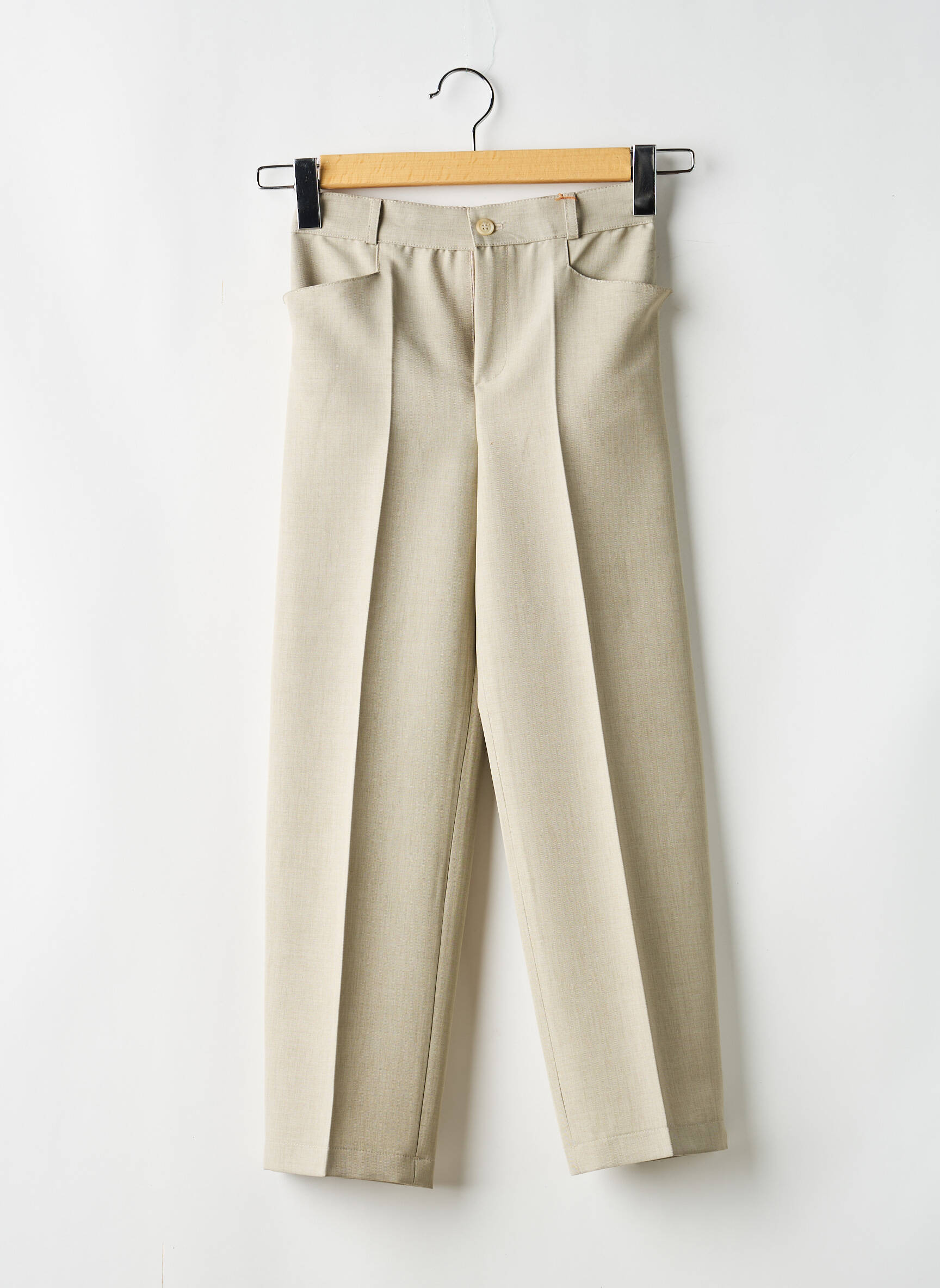 Pantalon droit poches taille élastique beige EZDA garçon