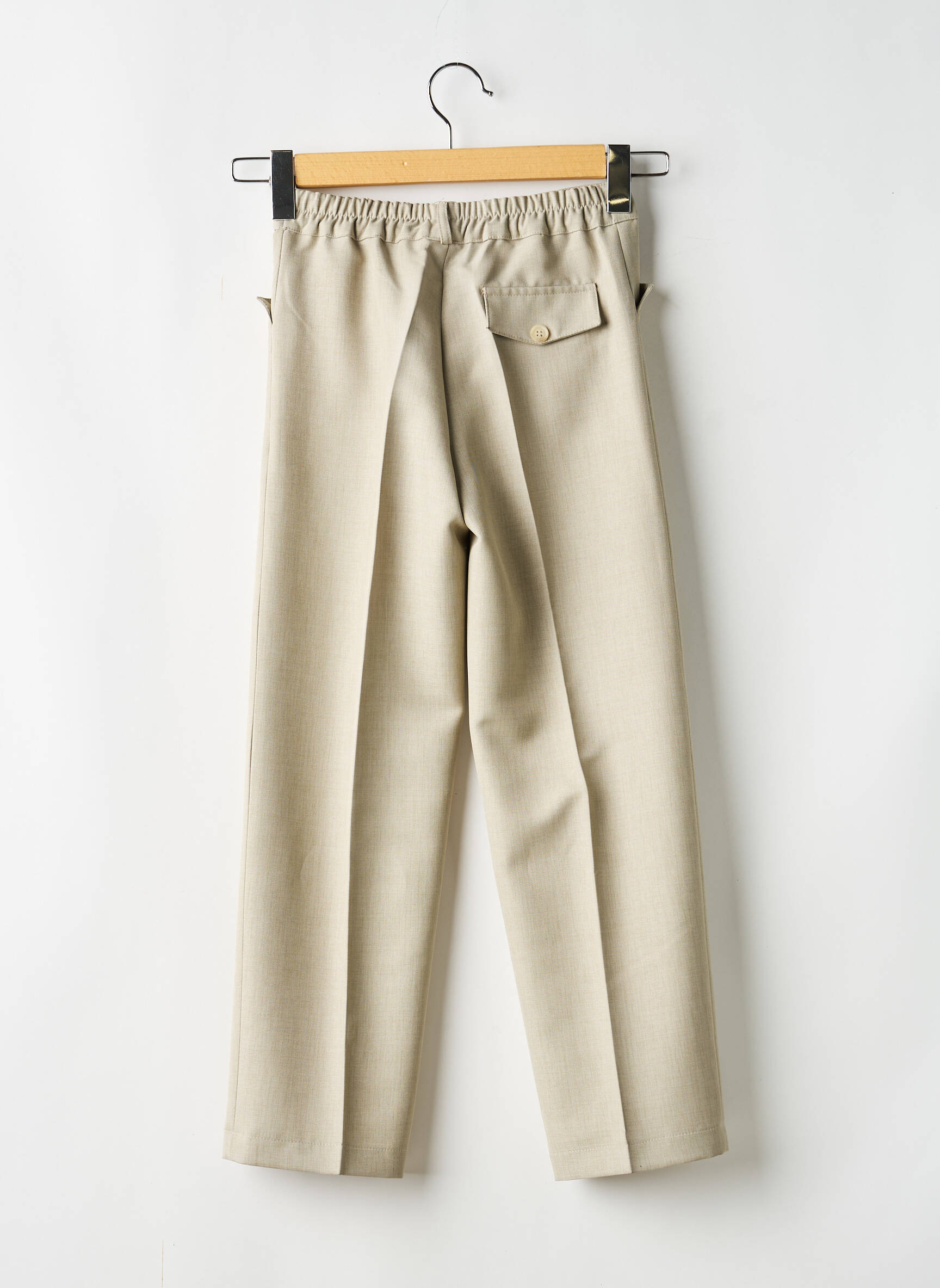 Pantalon droit poches taille élastique beige EZDA garçon