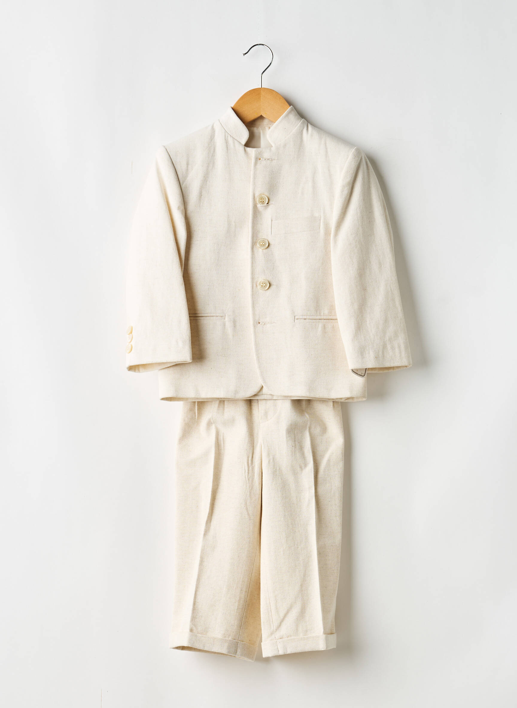 Ensemble pantalon coupe droite beige LES PETITS MECS garçon