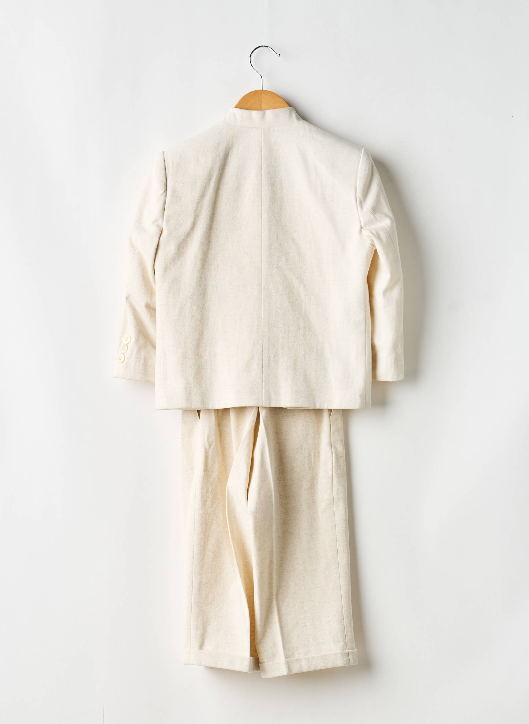 Ensemble pantalon coupe droite beige LES PETITS MECS garçon