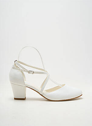 Escarpins cubain talon de 4 à 6cm blanc VIVIANE femme