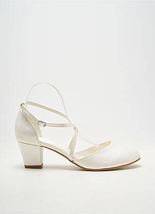 Escarpins cubain talon de 4 à 6cm blanc VIVIANE femme