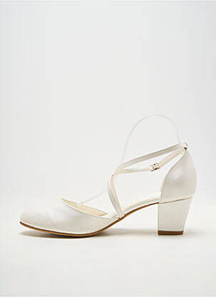 Escarpins cubain talon de 4 à 6cm blanc VIVIANE femme
