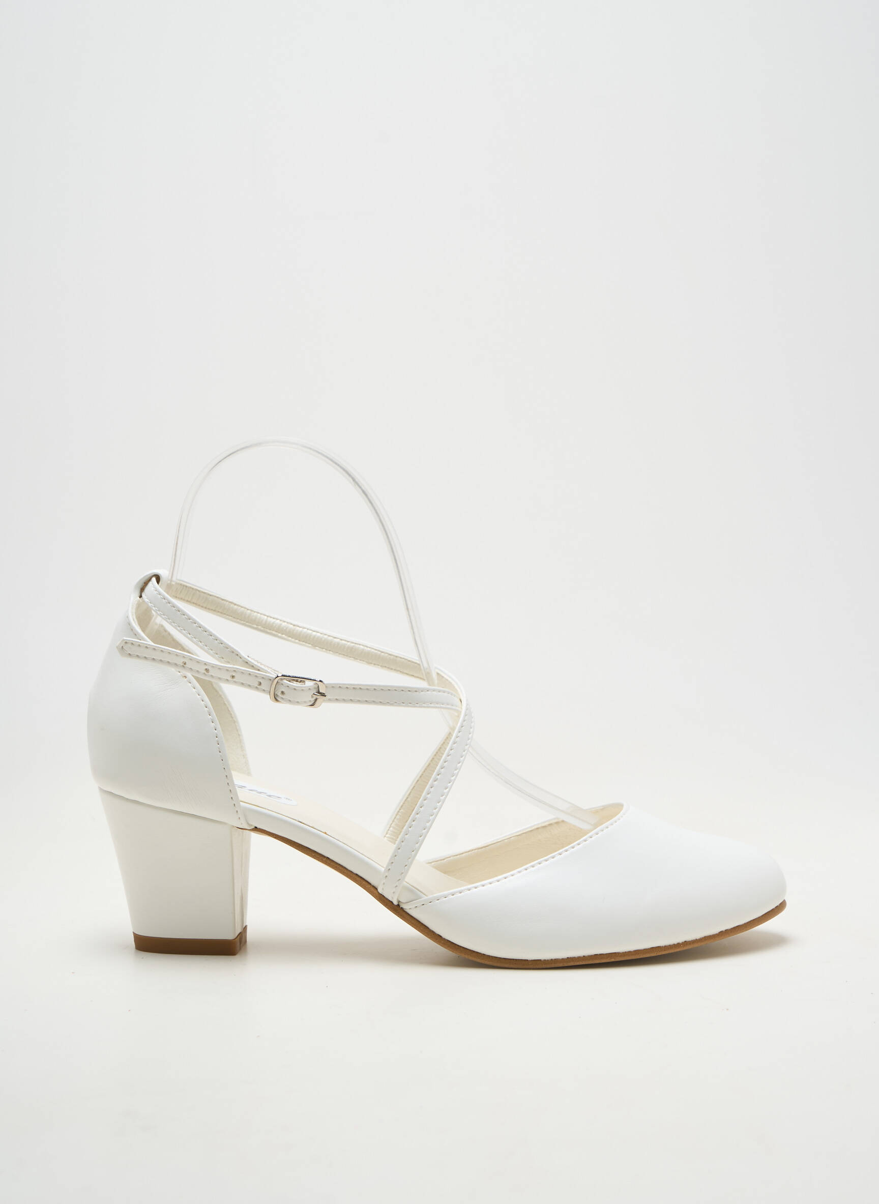 Escarpins cubain talon de 4 à 6cm blanc VIVIANE femme