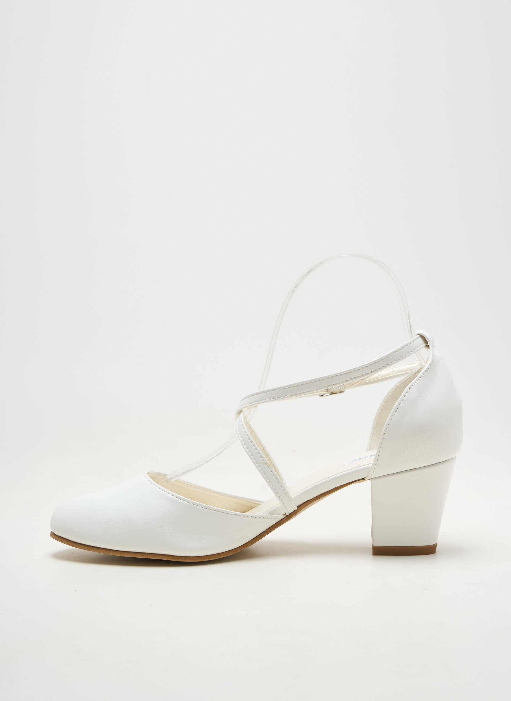 Escarpins cubain talon de 4 à 6cm blanc VIVIANE femme