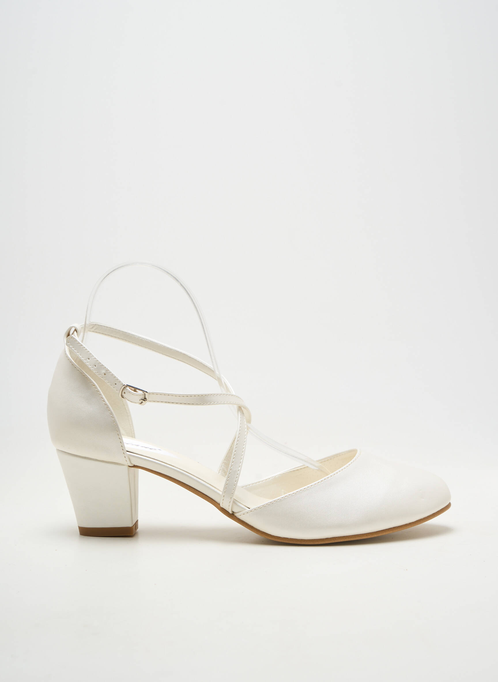 Escarpins cubain talon de 4 à 6cm blanc VIVIANE femme