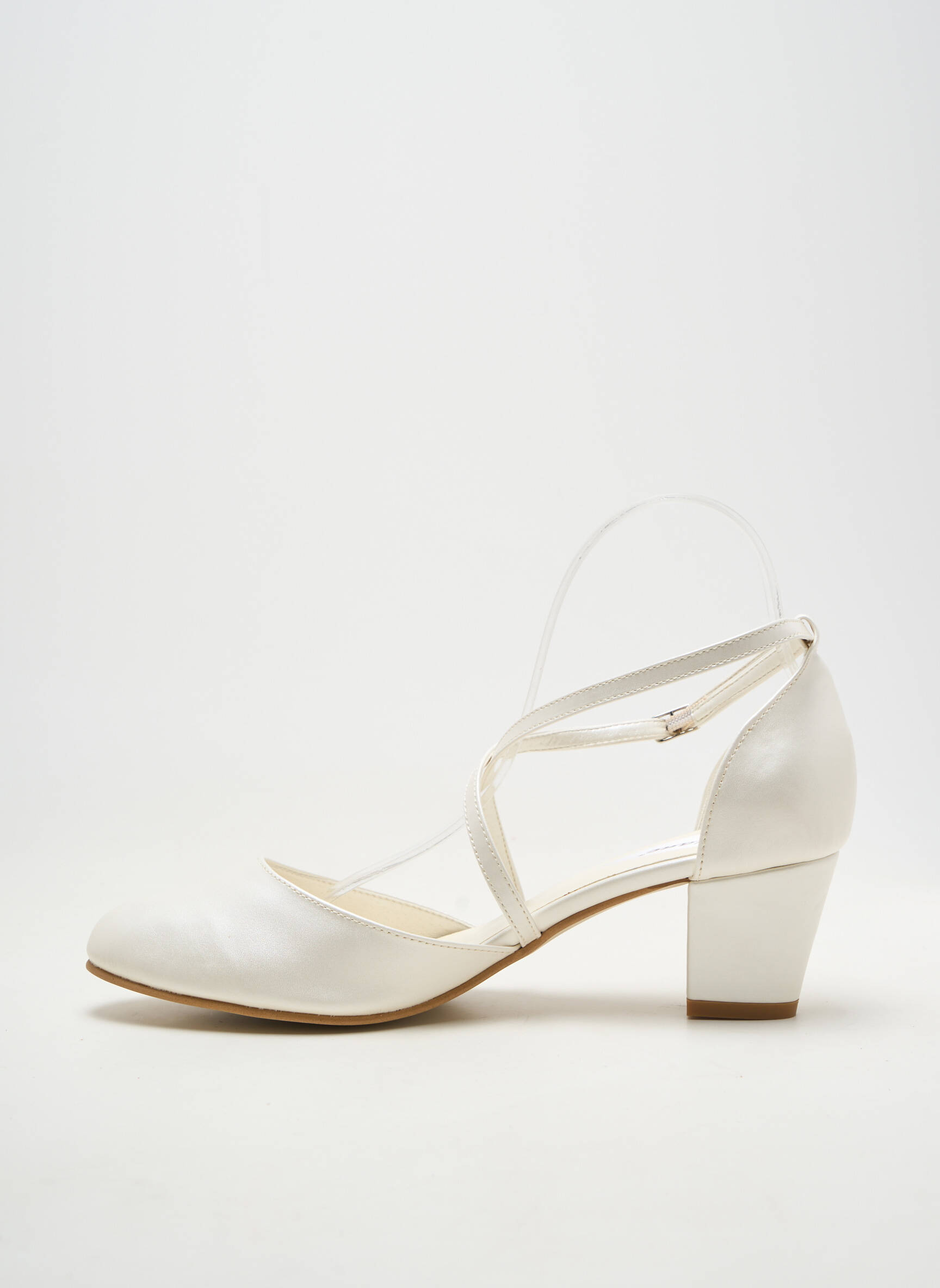 Escarpins cubain talon de 4 à 6cm blanc VIVIANE femme
