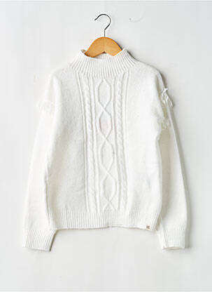 Pull manches longues manches longues blanc BOBOLI fille