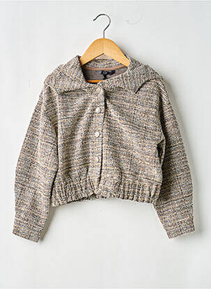 Veste casual fermeture boutonnée sur le devant beige LEVV LABEL fille