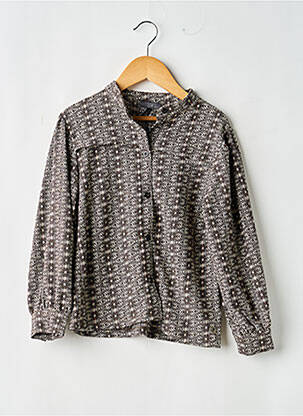 Chemisier manches longues manches longues noir LEVV LABEL fille