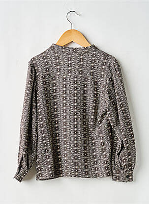 Chemisier manches longues manches longues noir LEVV LABEL fille