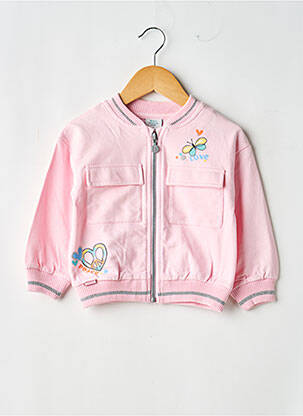 Veste casual col rond rose BOBOLI fille