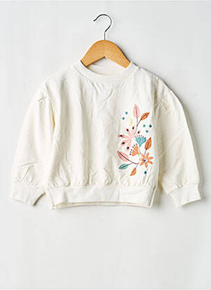 Sweat-shirt manches longues manches longues blanc ZY fille