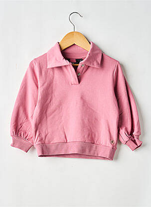 Sweat-shirt manches longues manches longues rose LEVV LABEL fille