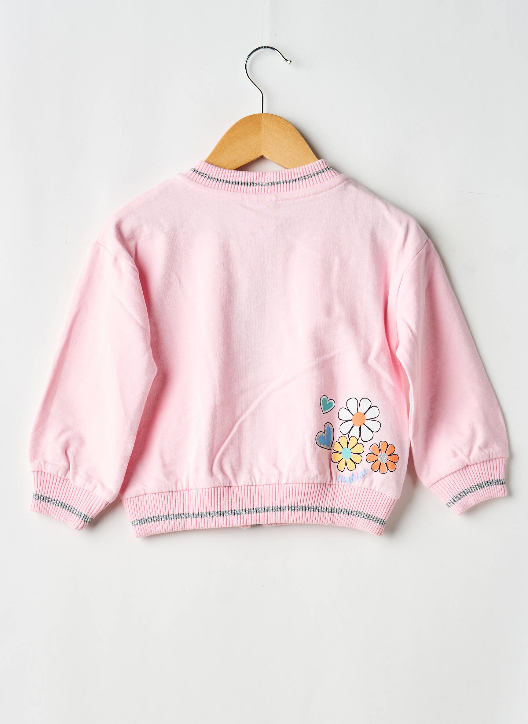 Veste casual col rond rose BOBOLI fille