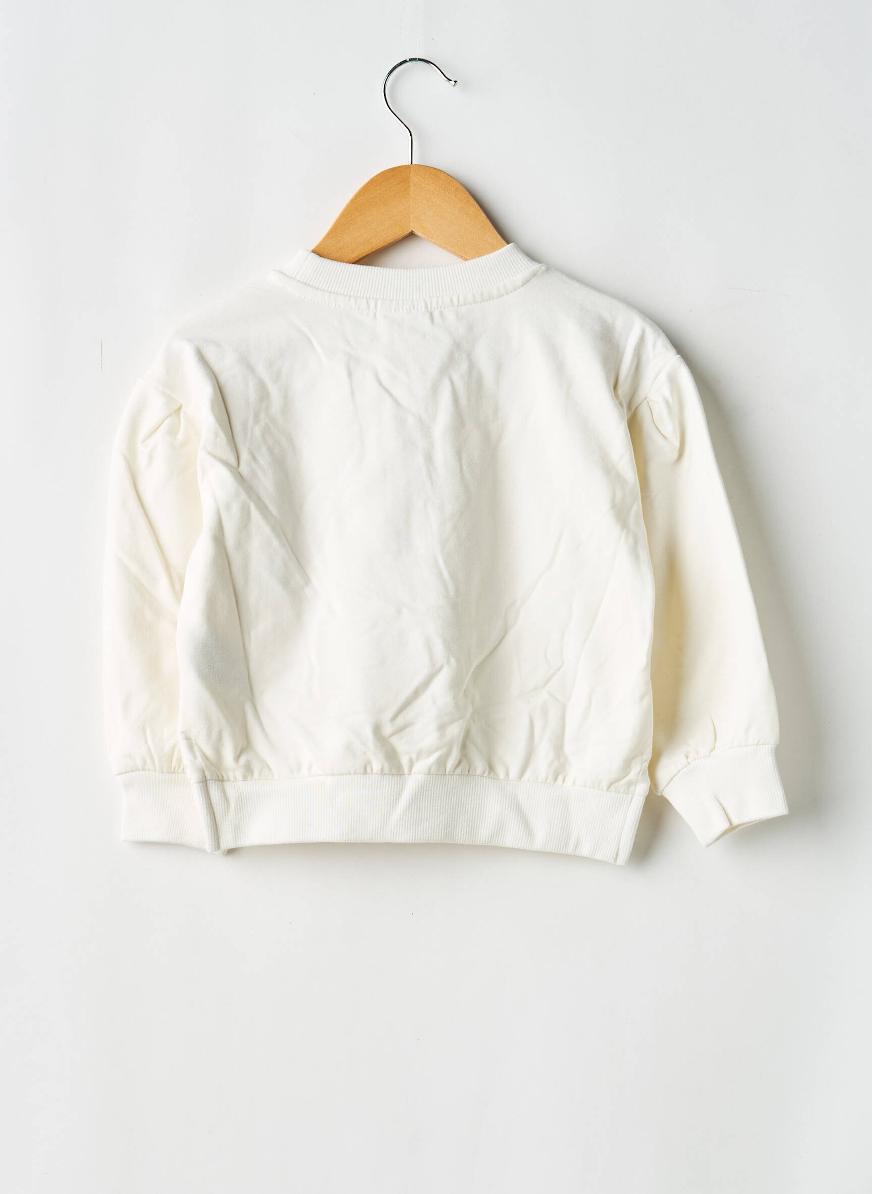 Sweat-shirt manches longues manches longues blanc ZY fille