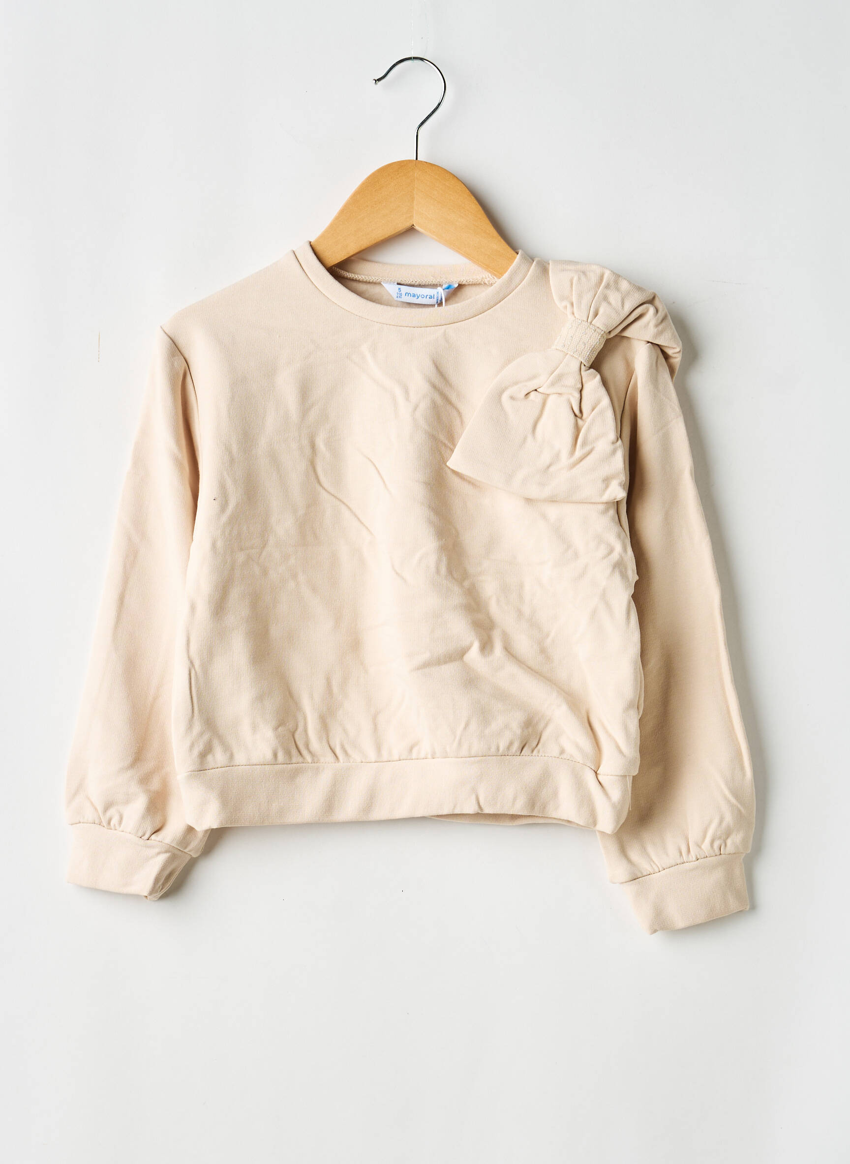 Sweat-shirt manches longues manches longues beige MAYORAL fille